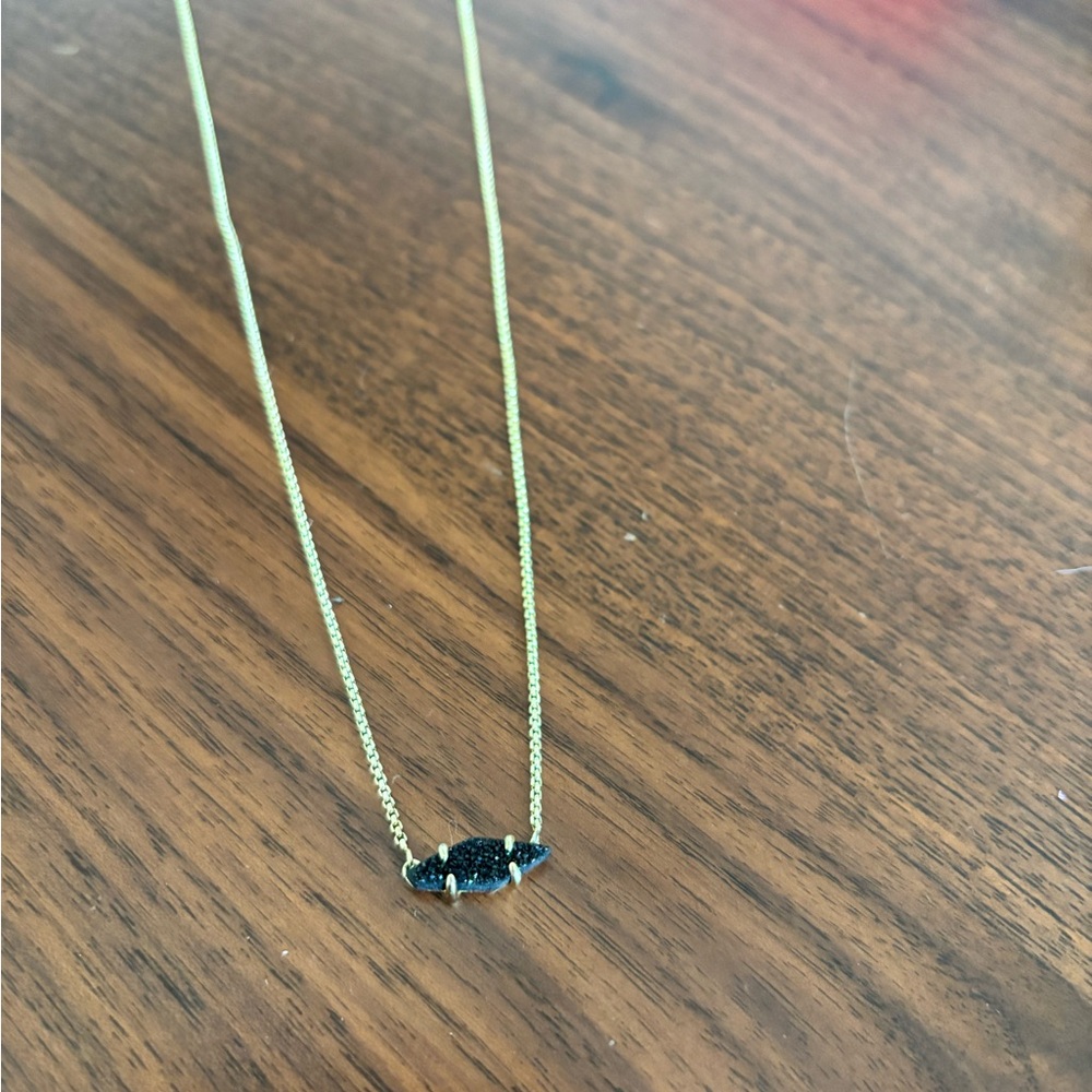 Kendra Scott Black Sparkle Stone necklace